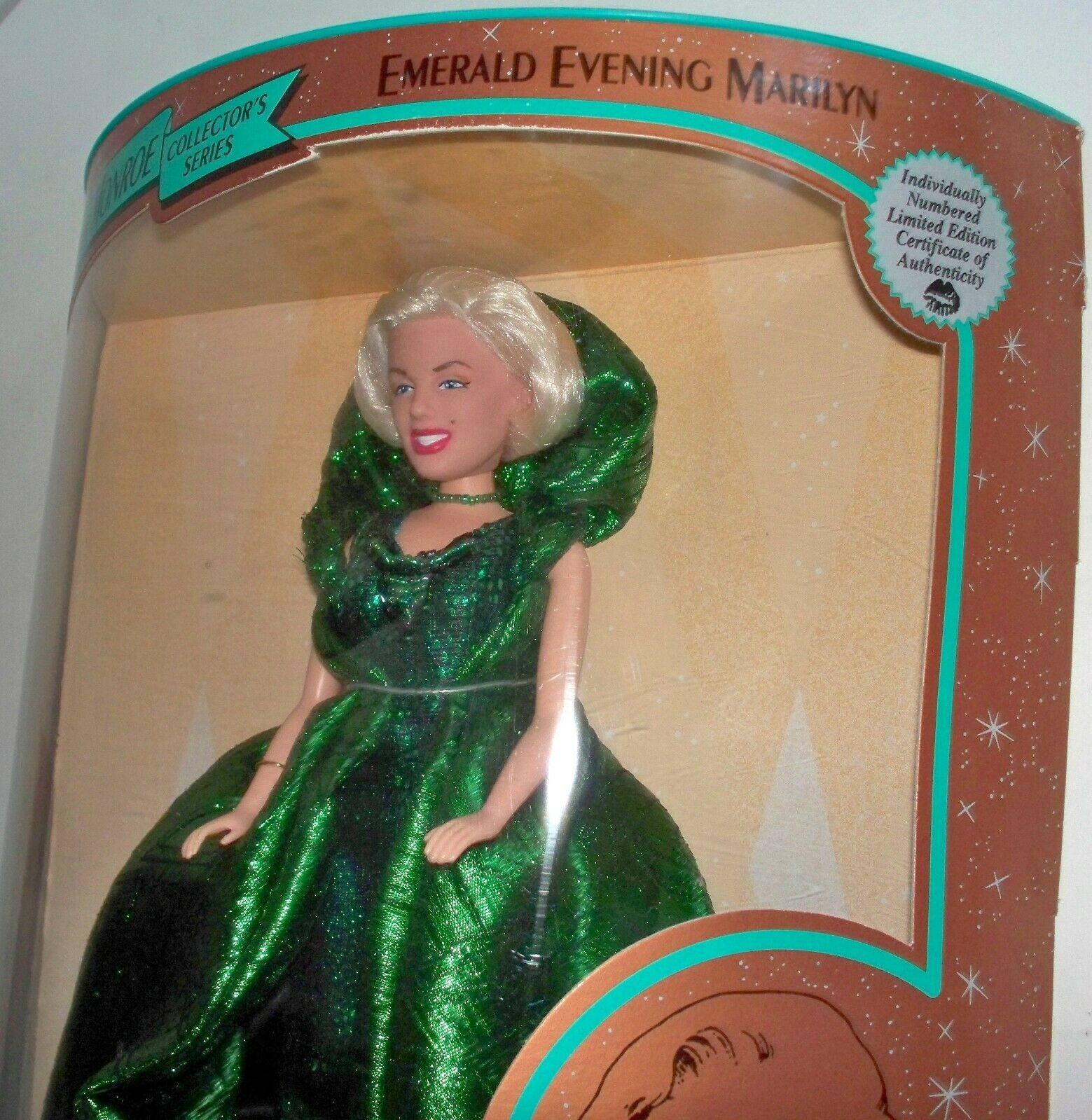 Nib Vntg Doll Marilyn Monroe Movie Star Collectors Series. Emerald Evening 1993