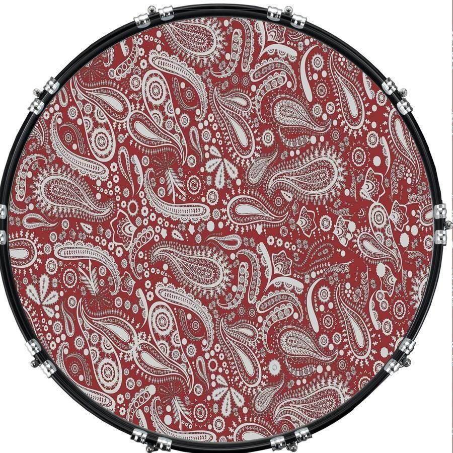 Aquarian 22" Kick Bass Drum Head Graphical Image Front Skin Paisley Rd-gy
