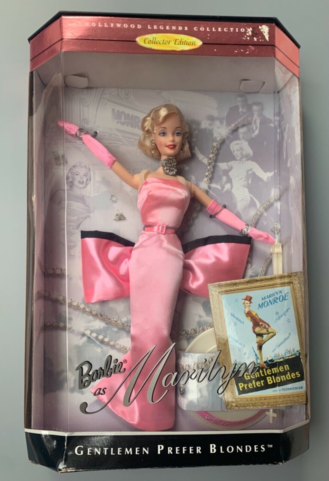 Barbie Doll As Marilyn In The Pink Dress From Gentlemen Prefer Blondes