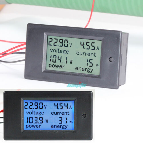 Dc 20a 7- 100v Lcd Digital Watt Current Power Voltage Meter Ammeter Voltmeter Us