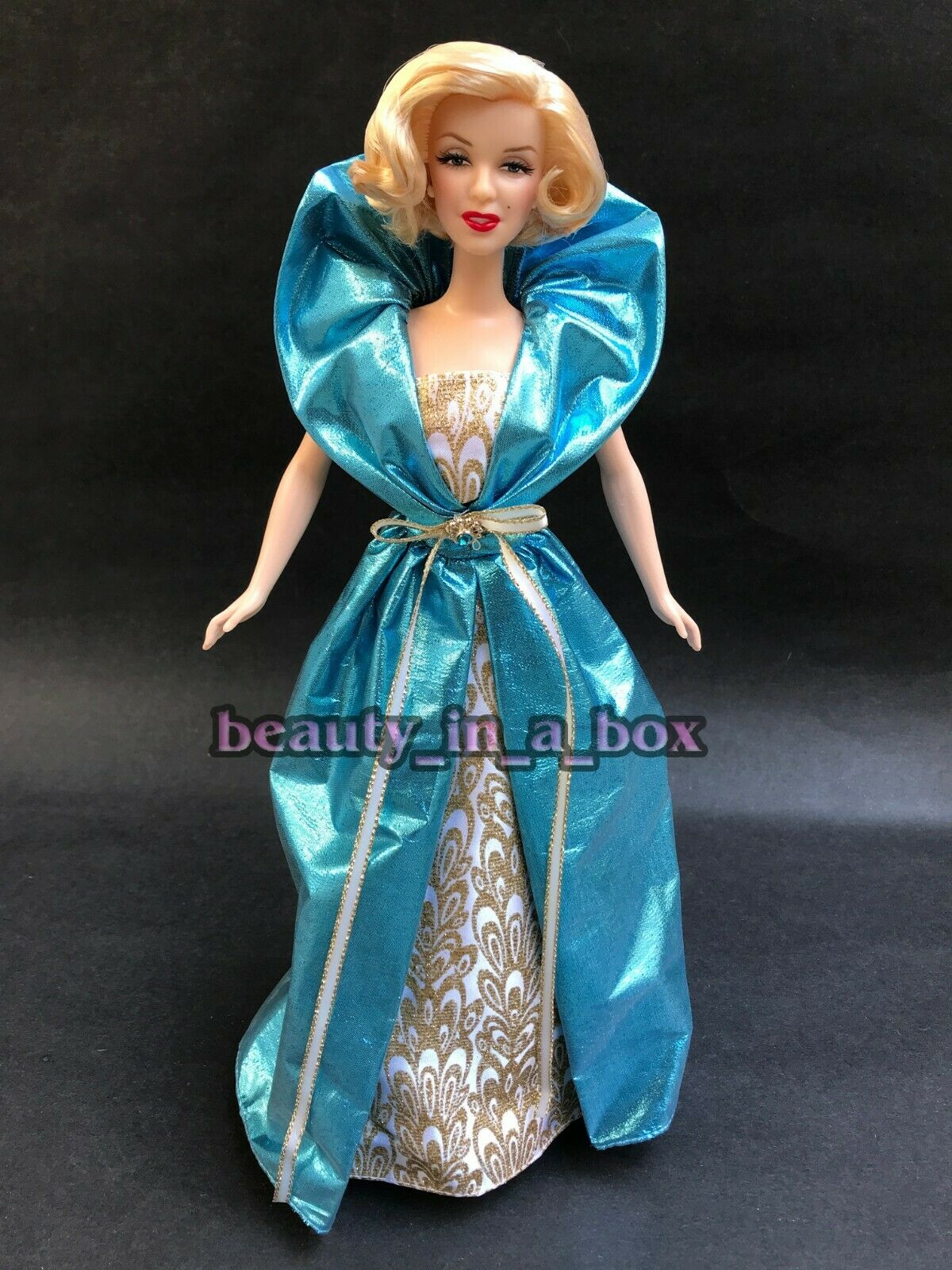 Marilyn Monroe Barbie Doll Turquoise Gown For Red Carpet Celebrity Redress Loose