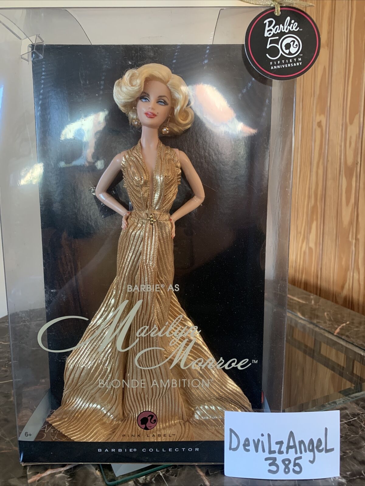 50th Anniversary Barbie As Marilyn Monroe Blonde Ambition Pink Label