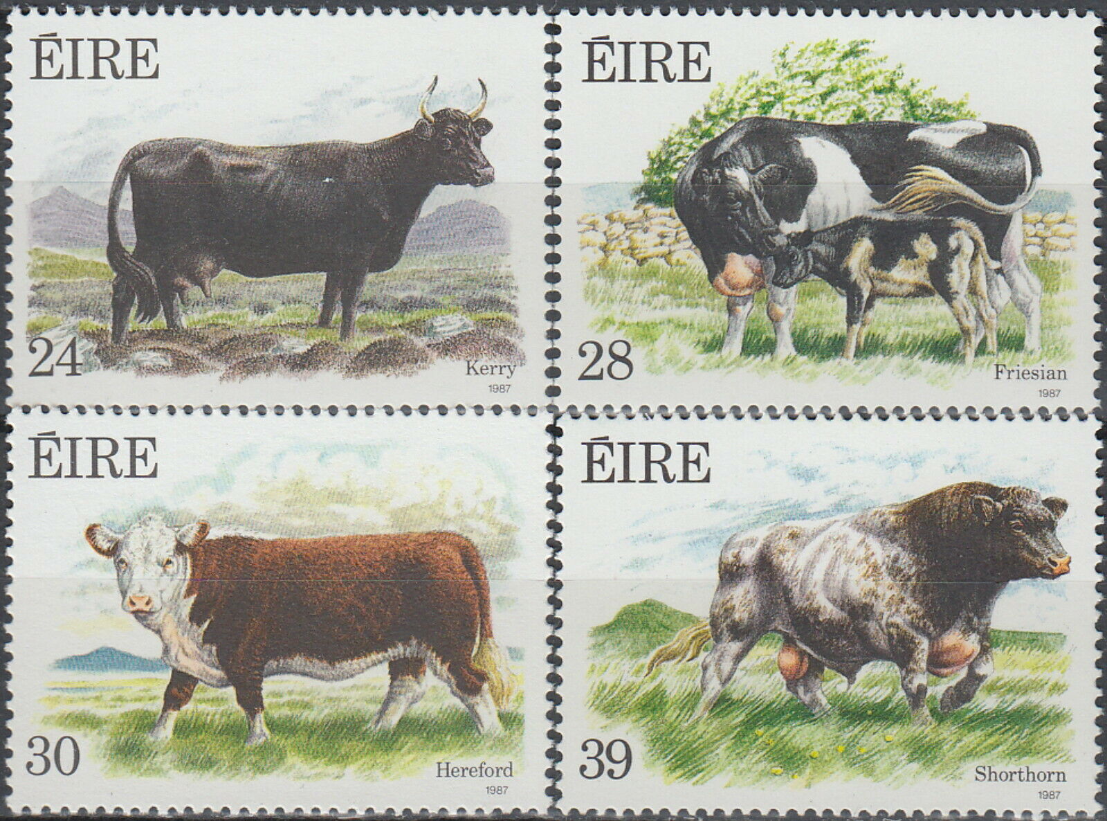 Ireland Cattle 1987 Mnh-7,50 Euro
