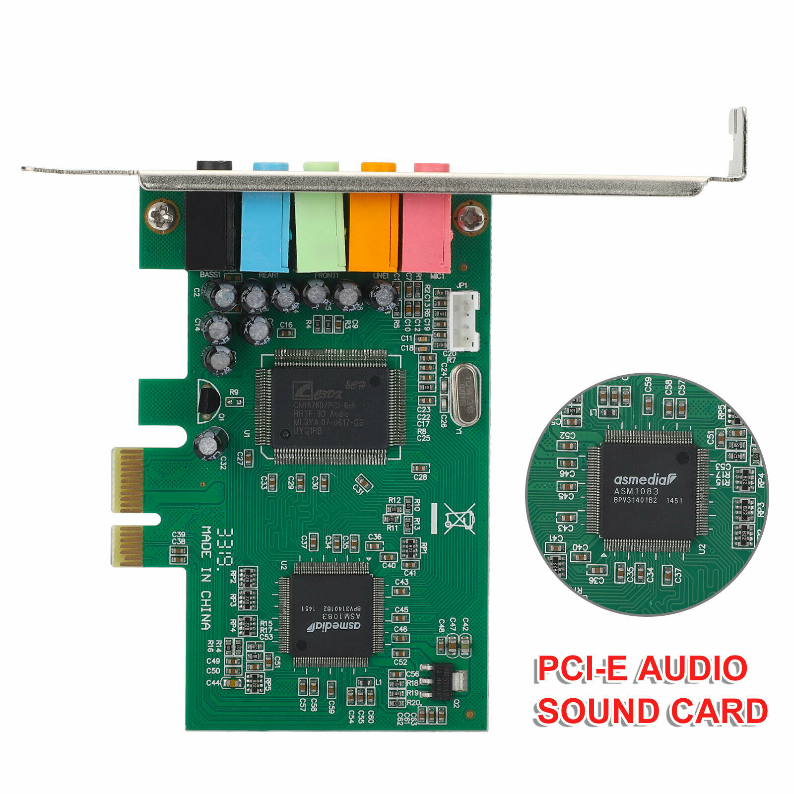 Pci Express Pcie Audio Digital Surround Sound Card Adapter Pci-e 5.1 Ch Channel