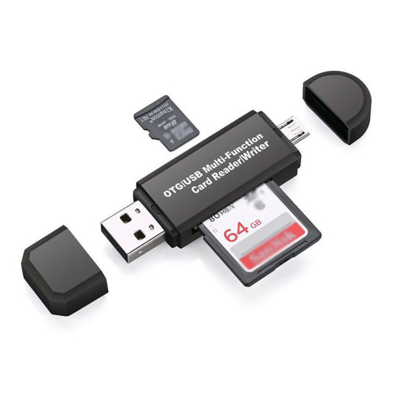 Micro Usb Otg To Usb 2.0 Adapter Sd/micro Sd Card Reader With Standard Usb Male&